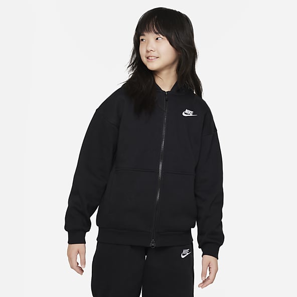 Girls nike hoodie black hot sale